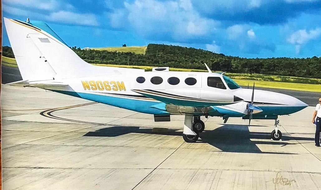 Northern Caribbean Transport's Cessna 402-B, registration N9063M, parked on the tarmac